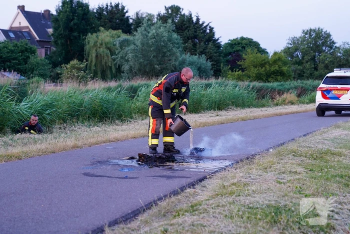 Afval in brand snel geblust