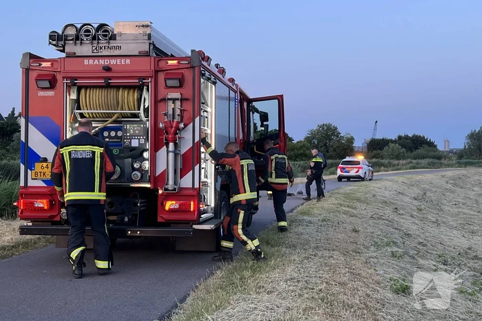 Afval in brand snel geblust