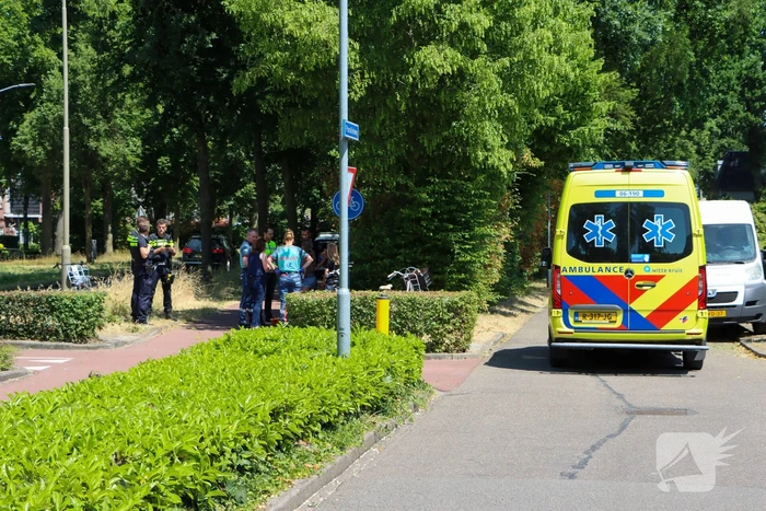 Twee fietsers in aanrijding