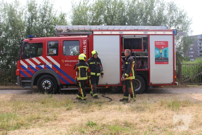 Bermbrand snel onder controle