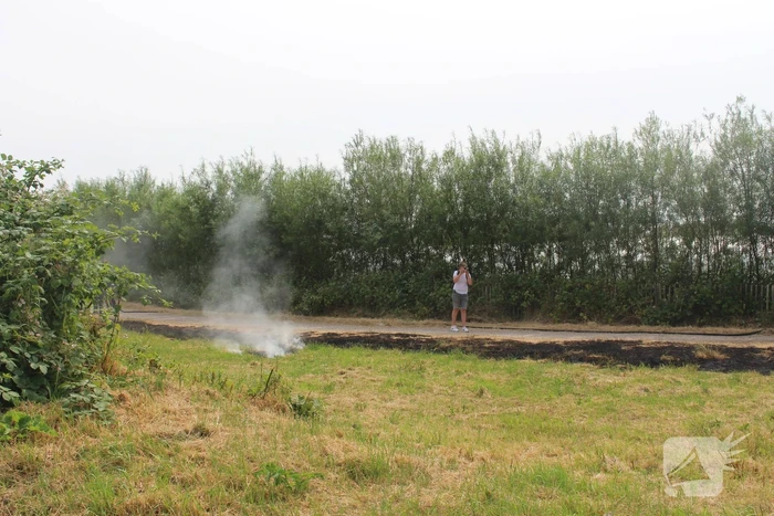 Bermbrand snel onder controle