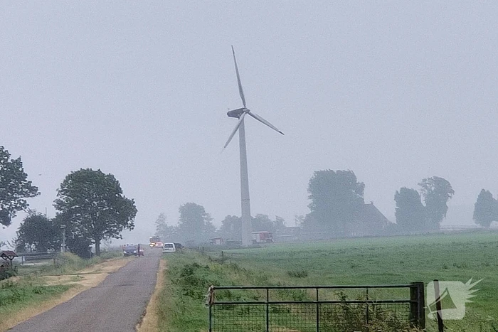Brand boven in windmolen