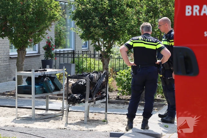 Brand in garage snel geblust