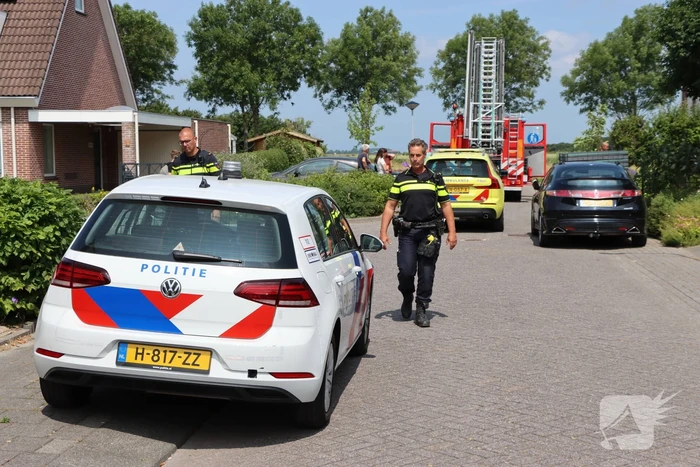 Brand in garage snel geblust