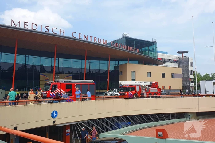 Brand in parkeergarage van UMCG
