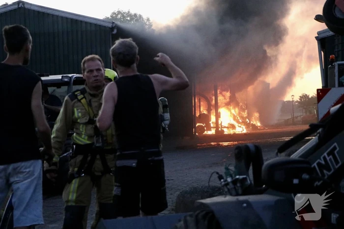 Grote brand in loods
