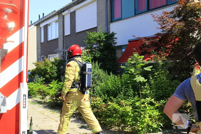 Brand in garage van woning