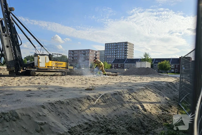Brand op bouwplaats gedoofd