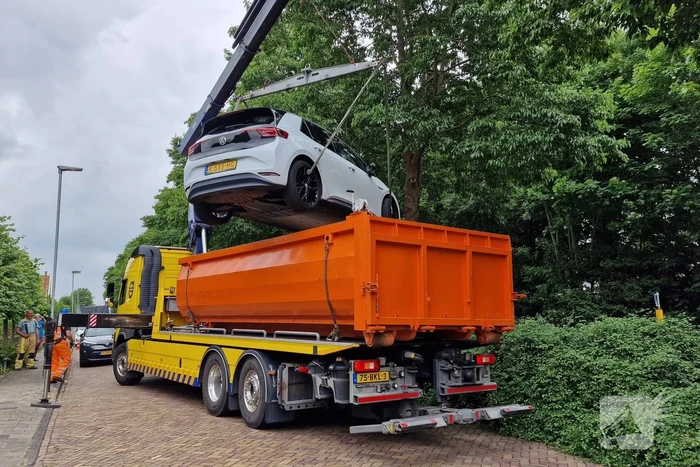 Elektrische Volkswagen vat vlam