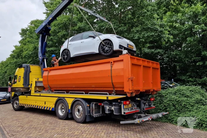 Elektrische Volkswagen vat vlam