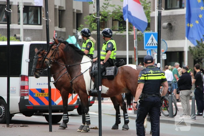 Politie massaal aanwezig bij boerenprotest