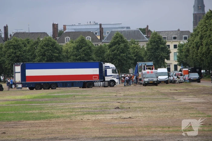 Politie massaal aanwezig bij boerenprotest
