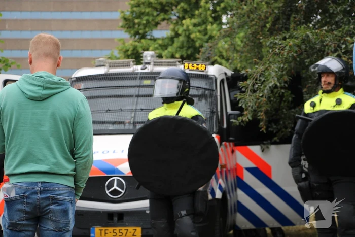 Politie massaal aanwezig bij boerenprotest