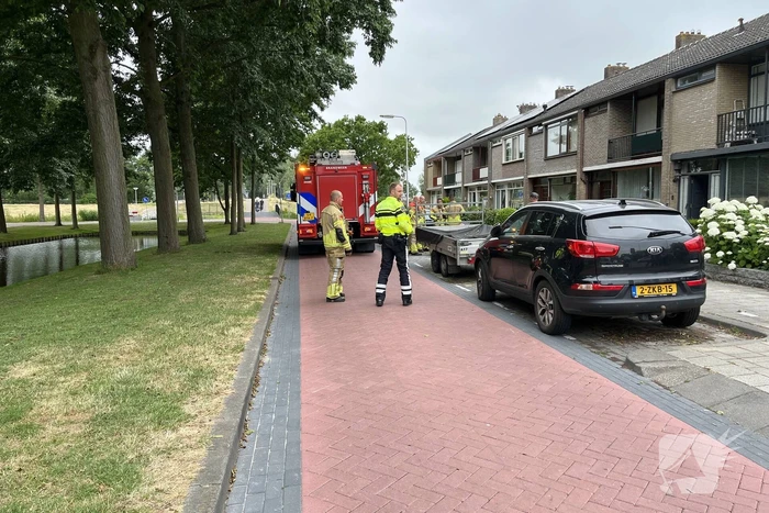 Gasleiding geraakt bij werkzaamheden in tuin