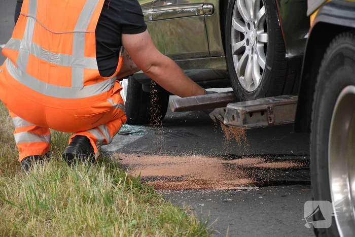 Auto crasht tegen boom, bestuurder gewond