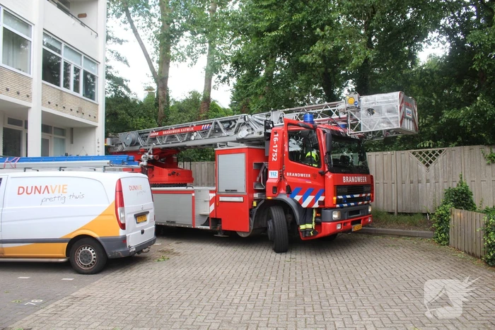 Brandweer verwijdert gevaarlijk hangende takken