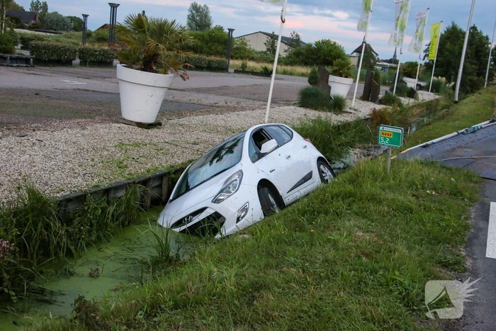 Automobilist raakt te water in sloot