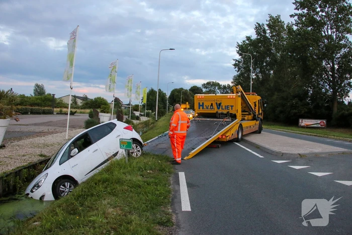 Automobilist raakt te water in sloot