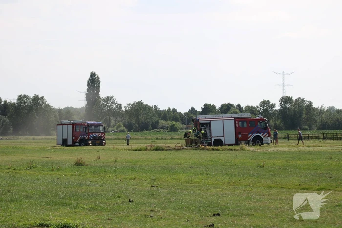 Tractor gaat in vlammen op