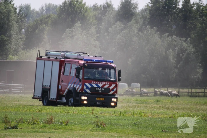 Tractor gaat in vlammen op