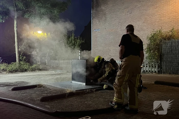 Brand in ondergrondse container