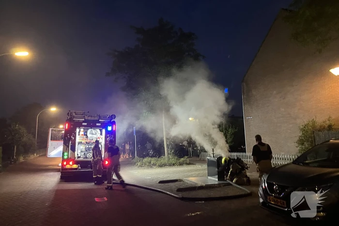 Brand in ondergrondse container