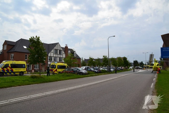 Weg afgesloten vanwege inzet traumahelikopter