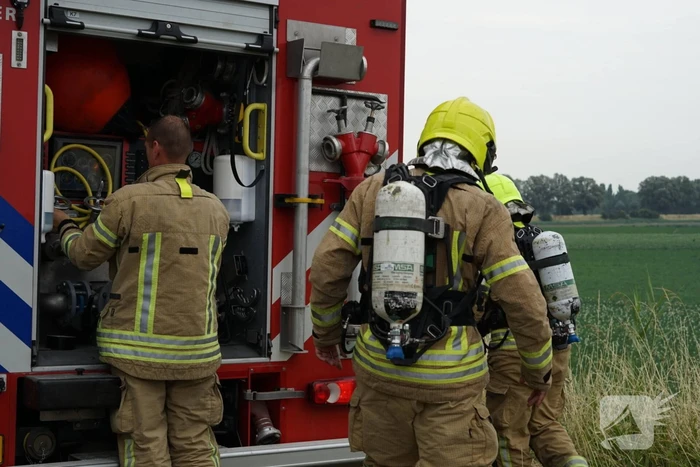 Stuk berm in brand