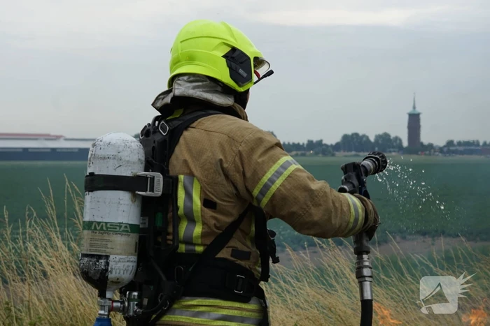 Stuk berm in brand