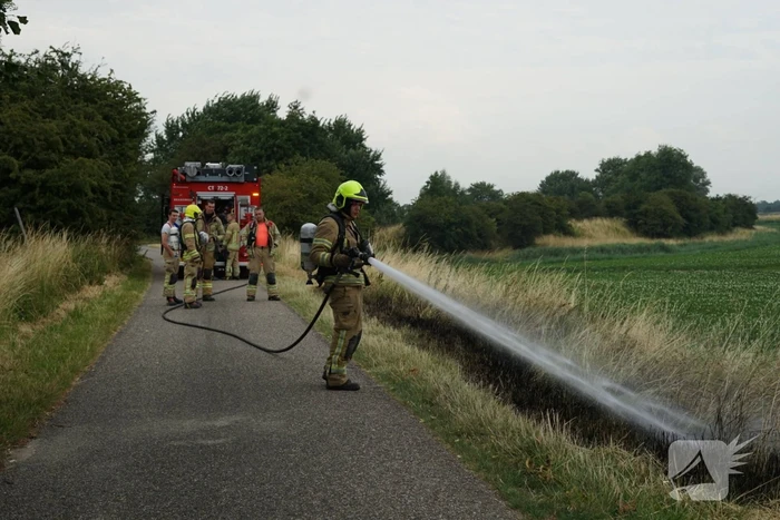 Stuk berm in brand
