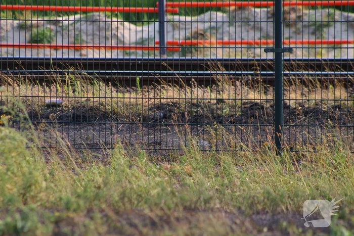 Flink stuk berm in brand