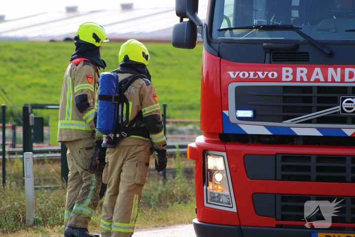 Flink stuk berm in brand