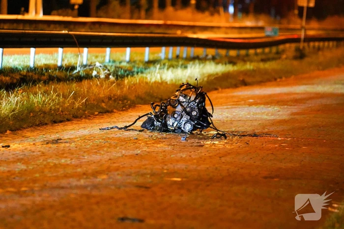 Auto verliest motor bij enkelzijdig ongeval