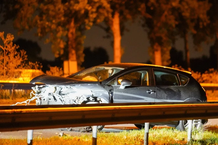 Auto verliest motor bij enkelzijdig ongeval