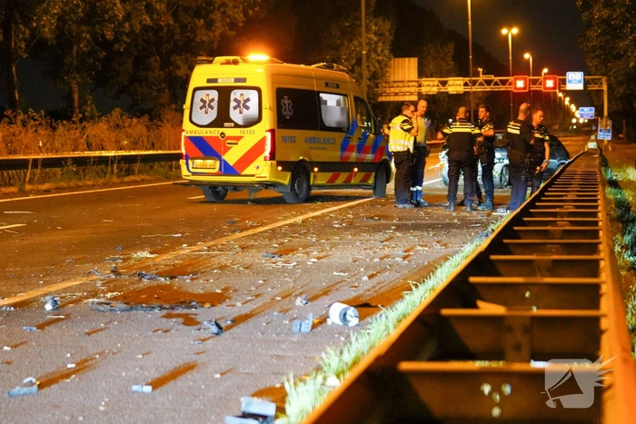 Auto verliest motor bij enkelzijdig ongeval