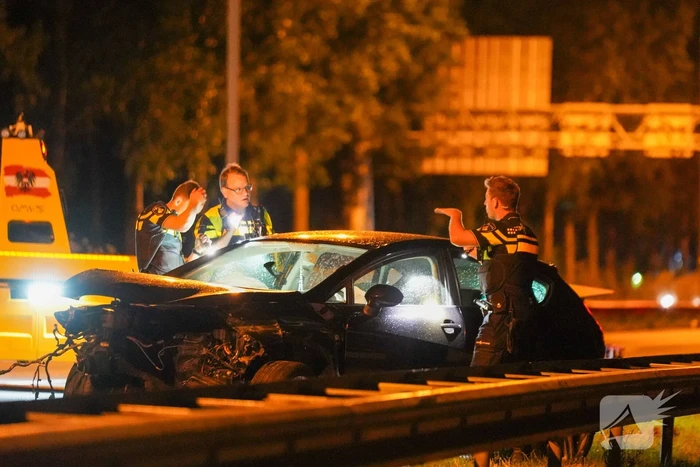 Auto verliest motor bij enkelzijdig ongeval