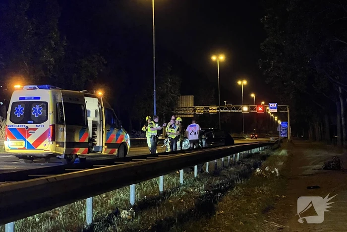 Auto verliest motor bij enkelzijdig ongeval