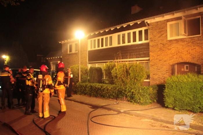 Flinke rookontwikkeling na brand in woonkamer