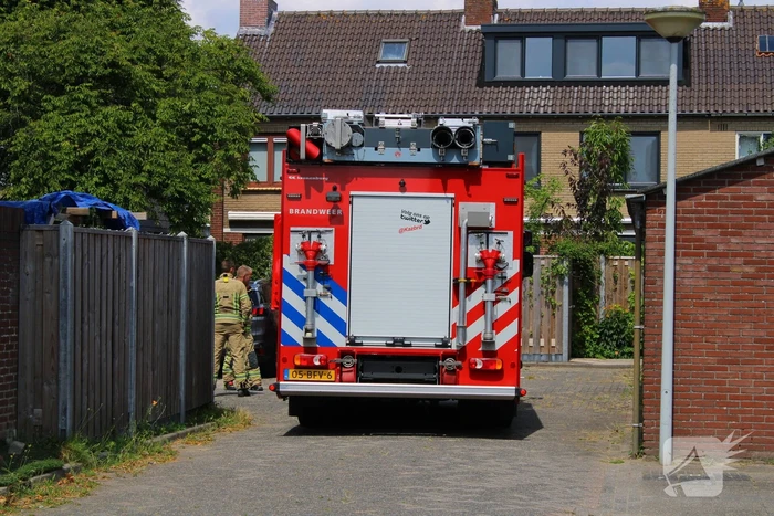 Gevaarlijk stof omgevallen in schuur