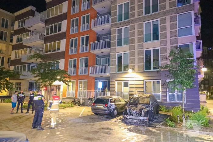 Geparkeerde auto vliegt in brand