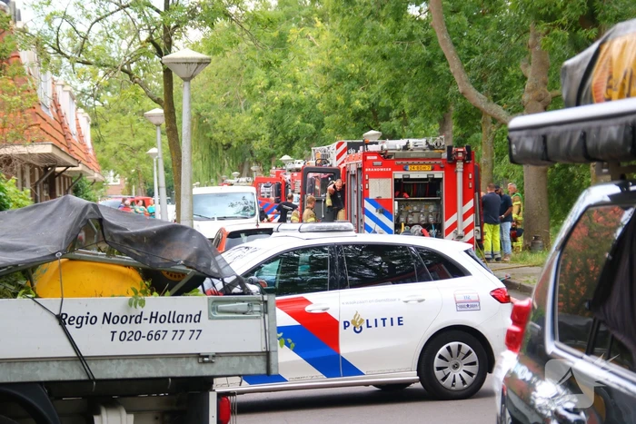 Gasfles ontploft bij brand in schuur