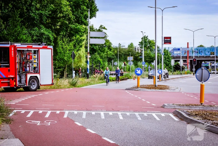 Houten paal door gasleiding geslagen