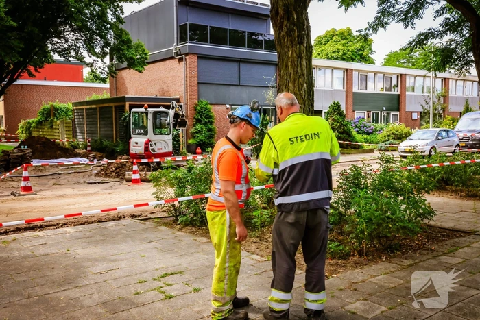 Gaslekkage tijden herstelwerkzaamheden waterlekkage