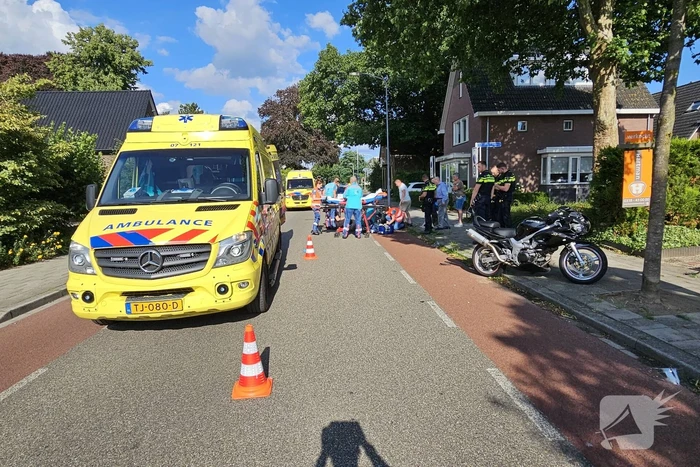 Ernstig ongeval tussen motorrijder en bestuurder van scootmobiel