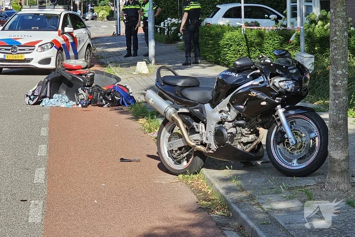 Ernstig ongeval tussen motorrijder en bestuurder van scootmobiel