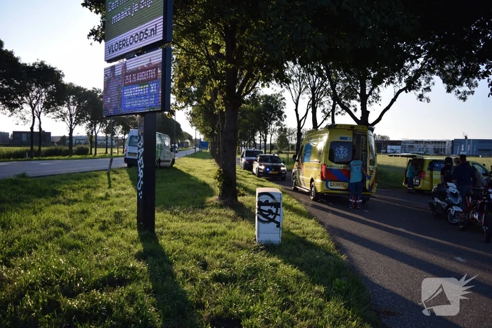 Ongeval met scooterrijder op fietspad