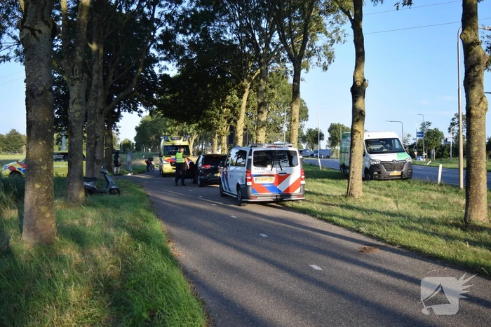 Ongeval met scooterrijder op fietspad