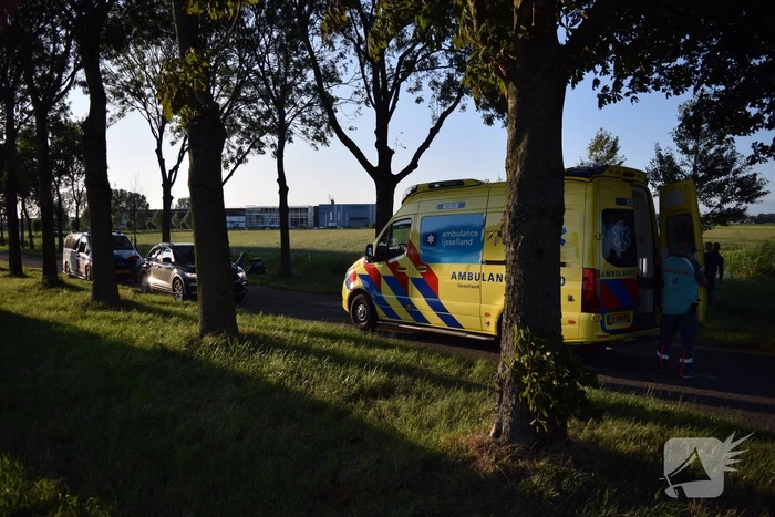 Ongeval met scooterrijder op fietspad