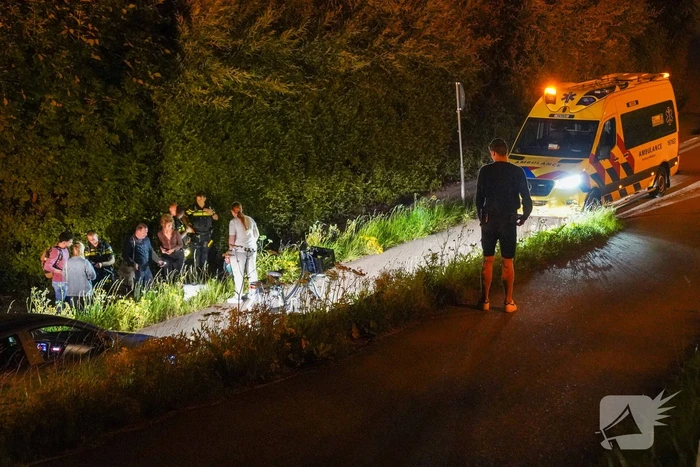 Fietsster raakt gewond na harde val
