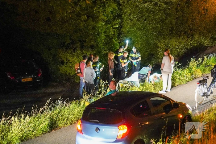 Fietsster raakt gewond na harde val